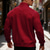 abordables Sudaderas Básicas_-Hombre Sudadera Sudadera de polar Sudadera con un cuarto de cremallera Negro Rojo Color Camello Gris Claro Gris Oscuro Media cremallera Plano Diario Deporte Festivos Poliéster Ropa de calle Básico