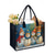 cheap Christmas Bags-Women&#039;s Christmas Snowman Print Tote Bag, Large Capacity Canvas Shoulder Bag, Winter Holiday Gift Shopping Handbag for Women