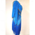 baratos vestido de competição-Vestido de dança latina feminino, azul royal, dourado, strass, manga comprida, franjas, traje de apresentação para competição de cha cha samba rumba