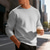 abordables Sweat-shirts basiques-Homme Sweat-shirt Sweat-shirt en polaire Gris Clair Col ras du cou Uni Quotidien Sport &amp; Loisir Fête Polyester Streetwear Basique Occasionnel Automne Hiver Vêtement Tenue Pulls Capuche Pulls