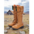 abordables Medieval &amp; Renacimiento-Botas vikingas medievales de piel sintética marrón con cordones hasta la rodilla para mujer, zapatos de disfraz renacentista retro para LARP, cosplay y festivales. &amp;representaciones teatrales