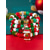 voordelige Damesarmband-Kerstarmbanden voor dames – feestelijke rode en groene kralenarmbanden met bedels van de kerstman, sneeuwvlok en kerstboom, perfect als cadeau voor de feestdagen