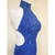 baratos vestido de competição-Vestido de dança latina feminino, azul royal, com strass, recorte, traje de competição para cha cha, samba jive