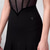 preiswerte Wettbewerbsbekleidung-Damen Ballsaal Tanzkleid schwarz transparent Mesh Rüschen Schulter elegante Walzer Foxtrott Wettbewerb Leistung Kleid