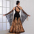 abordables Ropa de Competición-Vestido de baile de salón para mujer, elegante vestido de competición de tango y rumba con hombros asimétricos y malla de retazos de encaje negro