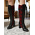 baratos Vitoriano &amp; Eduardo-Botas femininas de cano alto com cadarço preto e roxo, salto grosso e detalhe de laço, estilo gótico vitoriano dos anos 1920, botas da moda para cosplay, Halloween &amp;roupa de festa