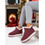cheap Snow &amp; Winter Boots-Women&#039;s Burgundy Cozy Slip-On Winter Boots - Soft Knit Upper, Warm Lining, Casual &amp; Comfy Footwear for Christmas, Cold Weather and Indoor Lounging