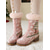 abordables Botas de nieve e invierno-Botas de nieve navideñas para mujer: botas de terciopelo rojo con copos de nieve bordados con forro de piel, tacón alto para fiestas navideñas, eventos invernales y ocasiones festivas.