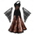 abordables Ropa de Competición-Vestido de baile de salón para mujer, elegante vestido de competición de tango y rumba con hombros asimétricos y malla de retazos de encaje negro