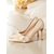 abordables mariée-Escarpins de mariage en satin ivoire à motif floral pour femmes - élégants escarpins à talon aiguille à bout pointu avec détail de fleur 3D pour mariées et demoiselles d'honneur &amp;occasions formelles