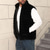preiswerte Men's Vest-Herren Weste aus Wildlederimitat Weste Gilet Outdoor Täglich Mode Lässig Herbst Winter Tasche Kunstpelz Bequem Einfach Reisverschluss Stehkragen Normale Passform Schwarz Weste