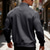 abordables Sudaderas Básicas_-Hombre Sudadera Sudadera de polar Sudadera con un cuarto de cremallera Negro Rojo Color Camello Gris Claro Gris Oscuro Media cremallera Plano Diario Deporte Festivos Poliéster Ropa de calle Básico