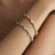 preiswerte Armbänder-Zirkon Klassisch Retro Blumenform Elegant Mode Personalisierte Einfach Trendy Chrom Armband Schmuck Silber / Gold Für Hochzeit Party Verlobung Abschlussball
