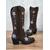 economico Stivali alla caviglia-stivali western da donna con ricami floreali, comodi stivaletti con tacco a blocco per l'autunno e le uscite casual