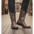 billige Cowboy og vestlige støvler-menns western cowboystøvler med firkantet tå, slip-on til midt på leggen, avslappet landlig sko for daglig bruk