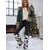 abordables Botas de nieve e invierno-Botas altas de piel sintética para mujer: estampado en blanco y negro, calzado de invierno acogedor para un estilo moderno y de moda para el frío y las vacaciones.