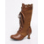 abordables Victorien &amp; Édouardien-Bottes noires à lacets pour femmes de style victorien édouardien avec bordure festonnée et talon chaton - Bottes habillées gothiques rétro des années 1920 pour dames, parfaites pour le cosplay, le