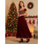 cheap Women&#039;s Christmas Shoes-Women&#039;s Burgundy Velvet Slingback Heels with Chunky Block Heel, Pointed Toe, Elegant and Stylish, Perfect for Christmas Parties, Formal Events and Evening Wear