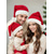 abordables Chapeaux pour femmes-Bonnet de Père Noël en tricot pour femmes et enfants, bonnet de Noël confortable en polyester avec pompon, parfait pour les photos de famille de vacances et les cadeaux de Noël