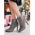 abordables Bottines-Bottines à talons aiguilles en daim rouge pour femmes avec détail zippé, bout pointu, élégantes et chics, parfaites pour Noël, les fêtes de fin d'année et les occasions formelles