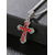 abordables Bijoux pour hommes-Collier pendentif croix en alliage pour homme, cadeau de Noël, multicolore, orné de cristaux étincelants, accessoire élégant pour les fêtes et le quotidien.