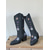 economico Stivali alla caviglia-stivali western da donna con ricami floreali, comodi stivaletti con tacco a blocco per l'autunno e le uscite casual