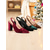 cheap Women&#039;s Christmas Shoes-Women&#039;s Burgundy Velvet Slingback Heels with Chunky Block Heel, Pointed Toe, Elegant and Stylish, Perfect for Christmas Parties, Formal Events and Evening Wear