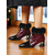 abordables Botines-Botines de piel auténtica para mujer con ribete de piel de visón, tacones de bloque con punta puntiaguda y charol, para fiesta de invierno de lujo. &amp;zapatos de noche