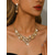 cheap Wedding Accessories-Women's Green Crystal Jewelry Set - Elegant Rhinestone Necklace and Drop Earrings for Christmas Party, Evening Banquet or Holiday Gift