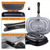 billiga Köksset-1 st non-stick stekpanna för dubbelsidig användning &amp;bakplåt - gjutna köksredskap med dubbelsidig tryckkokning av omeletter, smörgåsar, kyckling, grillmat &amp;mer hållbar aluminiumdesign för hemmakök