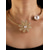 tanie Naszyjnik damski-Damski naszyjnik choker w kształcie płatka śniegu – stop metali i sztuczne perły, elegancki design z błyszczącymi kamieniami, idealny na świąteczne przyjęcia i prezenty