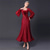 cheap Competition Wear-Women's Ballroom Dance Dress Black Chiffon Mesh Long Sleeve Elegant Waltz Tango Foxtrot Performance Competition Gown