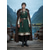 abordables Medieval &amp; Renacimiento-Botas vikingas medievales de piel sintética marrón con cordones hasta la rodilla para mujer, zapatos de disfraz renacentista retro para LARP, cosplay y festivales. &amp;representaciones teatrales