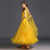 ieftine Sala de bal standard-Rochie de dans de societate pentru femei, roz aprins, cu aplicații florale, cu strasuri, straturi de organza, elegantă, pentru concurs, vals, tango, foxtrot