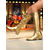 cheap 1970s Disco &amp; Hippie-Women's Silver Shiny Knee High Go Go Boots with Side Zipper and Block Heels, Retro 70s Disco Style Party &amp; Dance Boots
