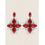 cheap Christmas Accessories-Women&#039;s Red Crystal Statement Earrings - Sparkling Christmas Jewelry Accessories for Holiday Parties and Festive Outfits