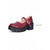 preiswerte Mary Jane Pumps-Burgunderrote Mary-Jane-Plateauschuhe für Damen mit Schnallenriemen, klobiger Sohle, lässiger und schicker Stil für Winter, Weihnachten und den Alltag