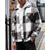 voordelige flanellen overhemden-Voor heren Overhemd Normaal shirt Flanellen hemd Overhemd met knopen Rood Lange mouw Ruitjes Revers Streetwear Vakantie Zak Kleding Katoen Modieus Casual Comfortabel