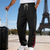 cheap Straight Leg-Men's Sweatpants Trousers Drawstring Pocket Elastic Waist Plaid Comfort Sports Outdoor Daily Fashion Casual Black White Micro-elastic