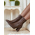 abordables Botines-Botines de piel sintética color crema con punta cuadrada para mujer, elegantes botines con tacón de bloque y cremallera para oficina, fiestas y conjuntos de otoño.