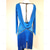 baratos vestido de competição-Vestido de dança latina feminino, azul royal, dourado, strass, manga comprida, franjas, traje de apresentação para competição de cha cha samba rumba