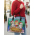 abordables Sacs à imprimés graphiques-Sac cabas de Noël pour femme – orné des motifs festifs de chats de Kayomi Harai et de chaussettes de Noël colorées, idéal pour les achats de Noël, les cadeaux et les célébrations hivernales.