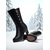 cheap Ankle Boots-Women's Black Winter Boots with Wool Lining for Warmth, Stylish Zipper and Charm Detail, Chunky Heel, Perfect for Cold Weather, Christmas and Casual Outings