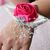 baratos Buquês de Casamento-Flores de pulso de casamento Buquê de Pulso Casamento / Festa / Eventos Miçanga / Cetim / Tecidos Floral