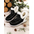 abordables Botas de nieve e invierno-Mujer Botas Botas de nieve Botas con cordones Botas de invierno Navidad Diario Forrado con Lana Botines Botines Tacón Plano Dedo redondo Casual Piel Sintética Tejido Mocasín Negro Rosa Rojo