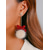 preiswerte Damen Ohrringe-Weihnachtsohrringe mit Schneeflocken-Pompons für Damen aus einer Legierung und Kunstpelz, perfekt für Weihnachtsfeiern und als Geschenk.