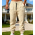 preiswerte Freizeithosen-Herren Waffel Jogginghose Hose Freizeithose Kordelzug Tasche Elastischer Bund Einfach Komfort Täglich Sport im Freien Mode Lässig Weiß Schwarz Mikroelastisch
