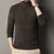 cheap Men's Pullover Sweater-Men's Pullover Sweater Jumper Knit Sweater Ribbed Knit Regular Tops Knitted Plain Turtleneck Fashion Basic Vacation Daily Wear Clothing Apparel Fall Winter Black Coffee M L XL