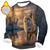 cheap Animal Print-Men's Fox Wolf 3D Print Fleece Sweatshirt Daily Casual Fantasy Crew Neck Home Party Gift Streetwear Blue 1 Blue 2# Brown 3D Print Fall Winter Designer S M L XL XXL XXXL
