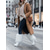 abordables Botas de nieve e invierno-Botas negras de tacón alto para mujer con ribete de piel sintética: un elegante calzado de invierno para mujeres a la moda, ideal para usar a diario y por la noche.